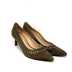 Franco Sarto Diane Leather Heels Women’s Size 6M Brown Pointed Toe